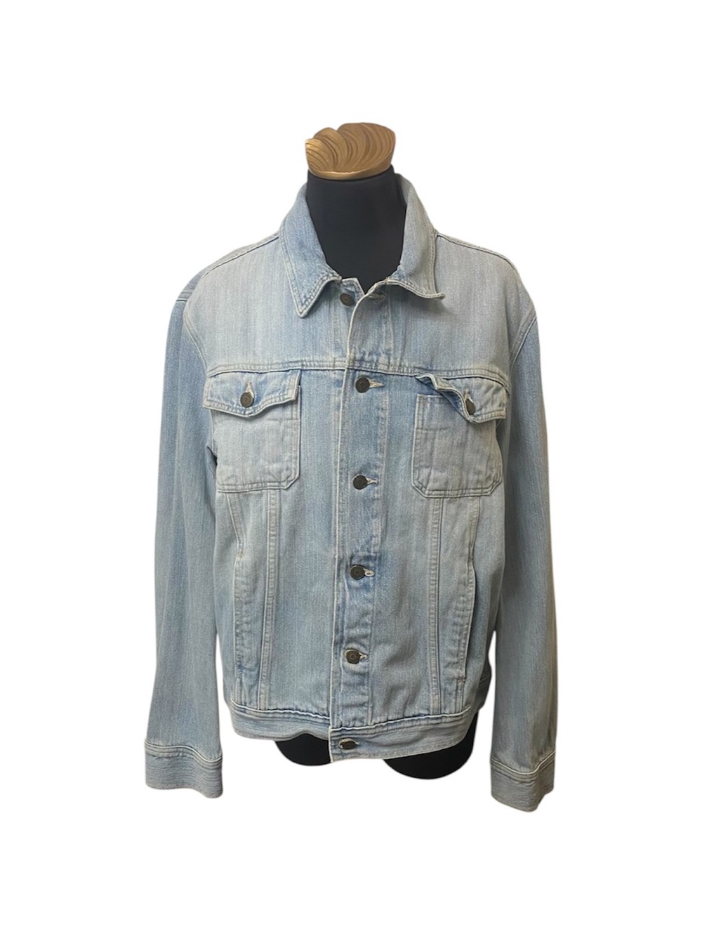 Vintage Marc Jacobs Light Wash Denim Jacket XL Flawed Distressed Jean
